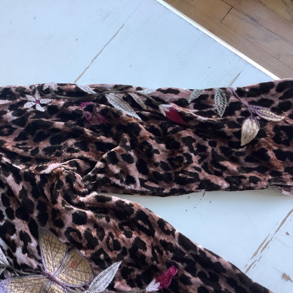 NWT Johnny Was Penelope Leopard Velvet Butterfly Embroidered Bolero Jacket S - Picture 7 of 16